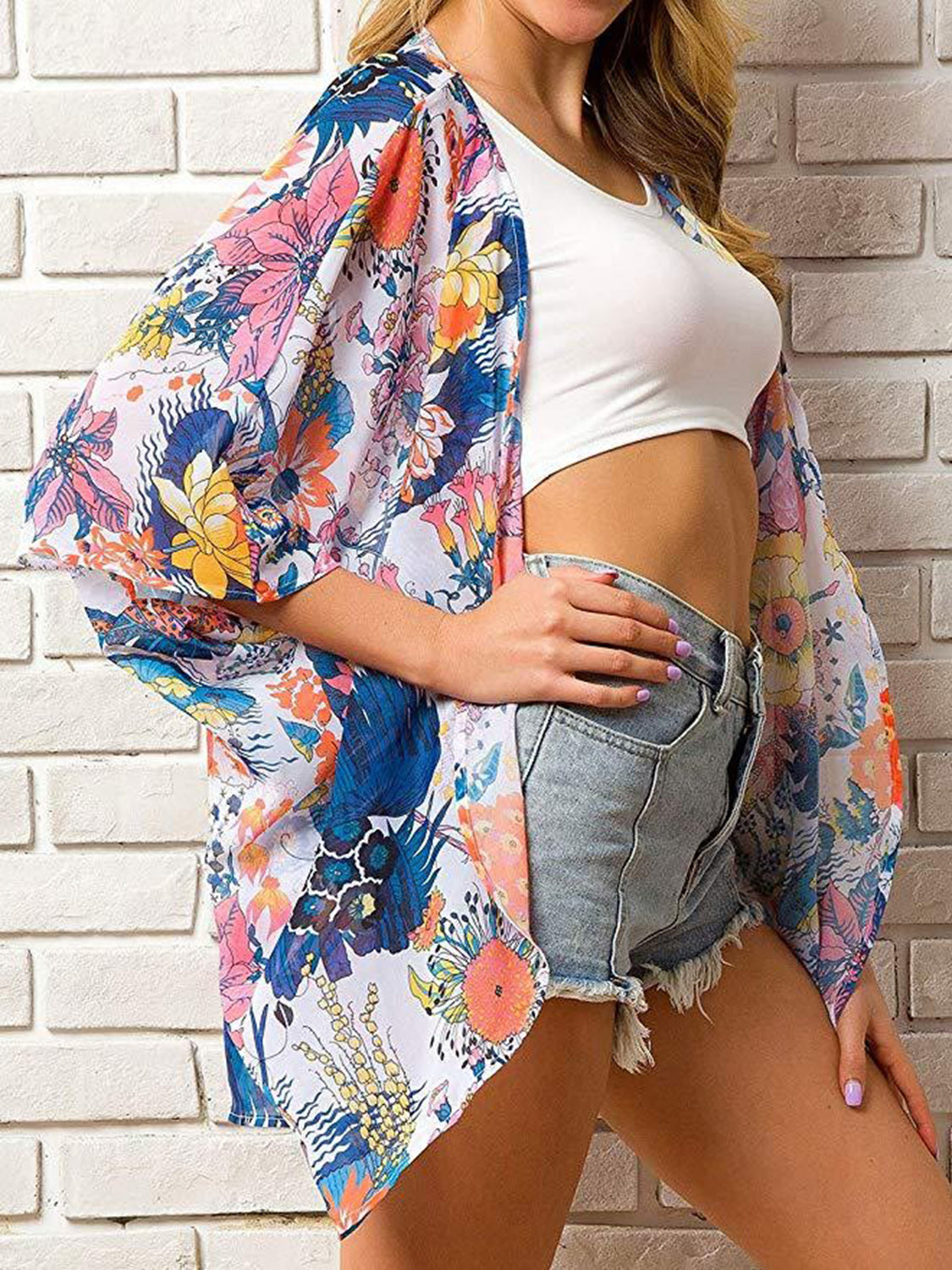 Open Front Half Sleeve Cover-Up - AllIn Computer