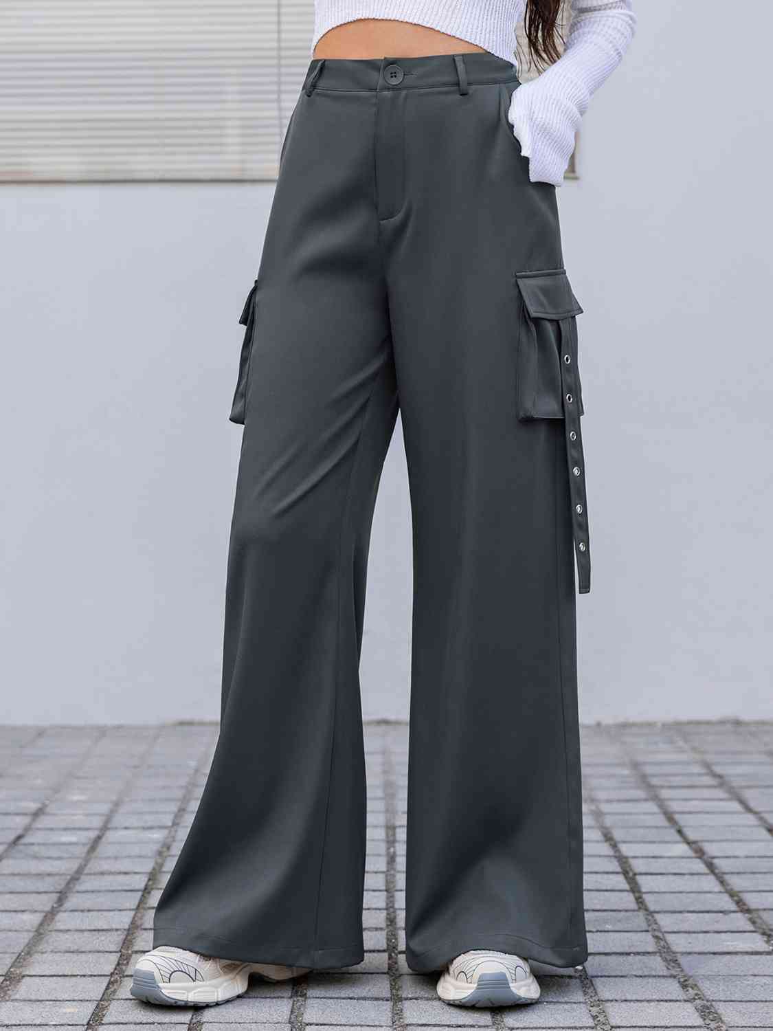 Wide Leg Cargo Pants - AllIn Computer