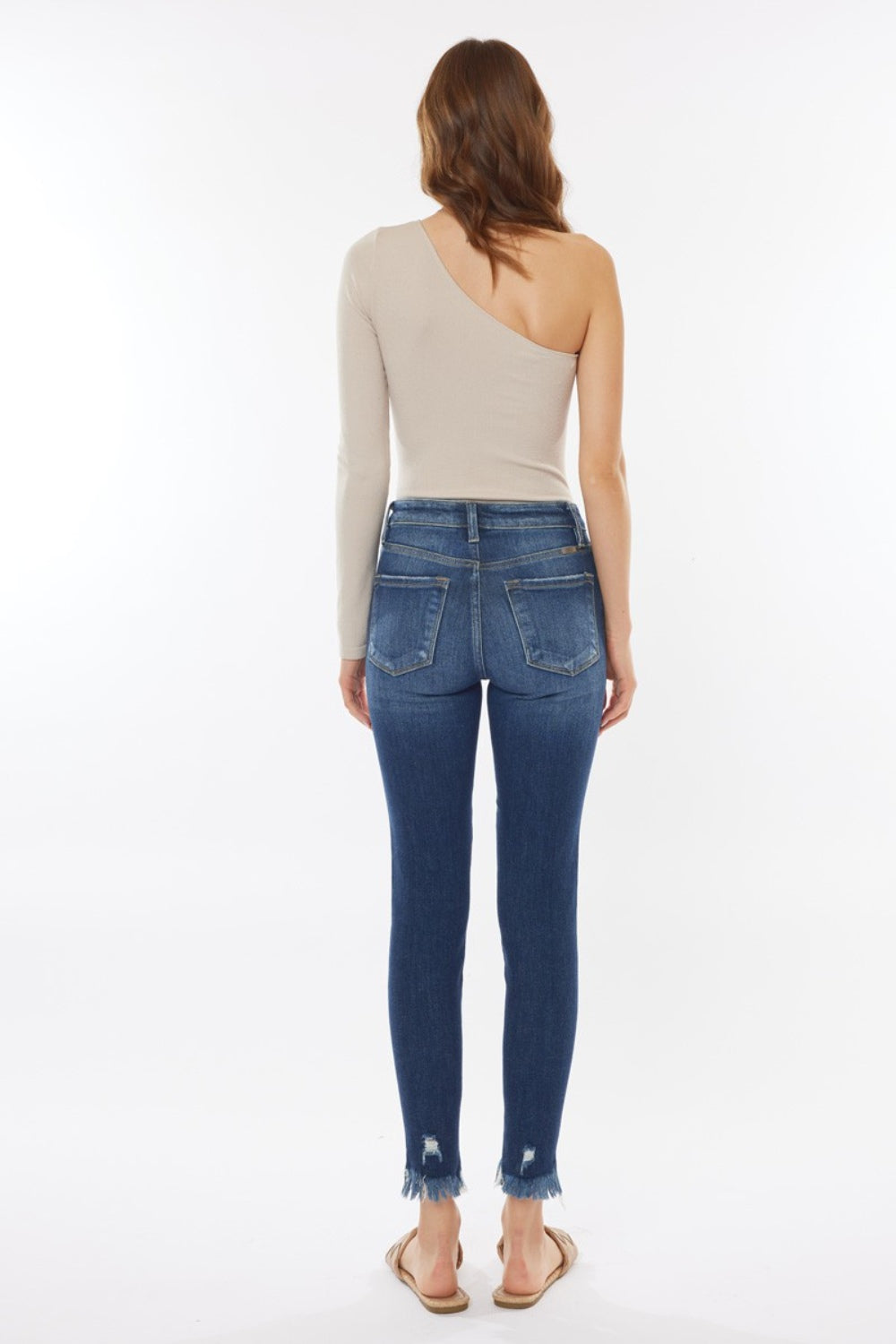 Kancan Raw Hem High Waist Cropped Jeans - AllIn Computer