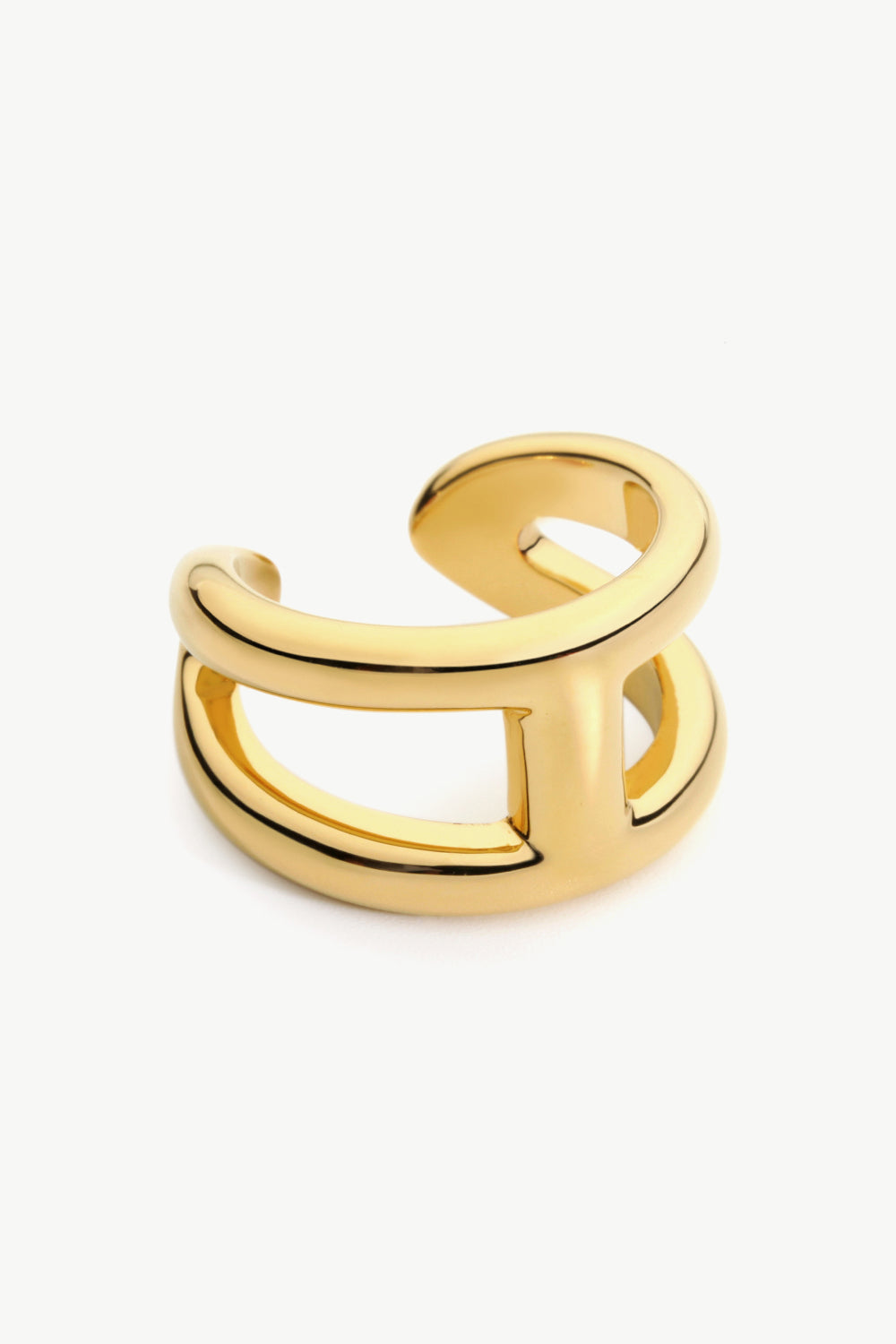 18K Gold Plated Double-Layered Open Ring - AllIn Computer
