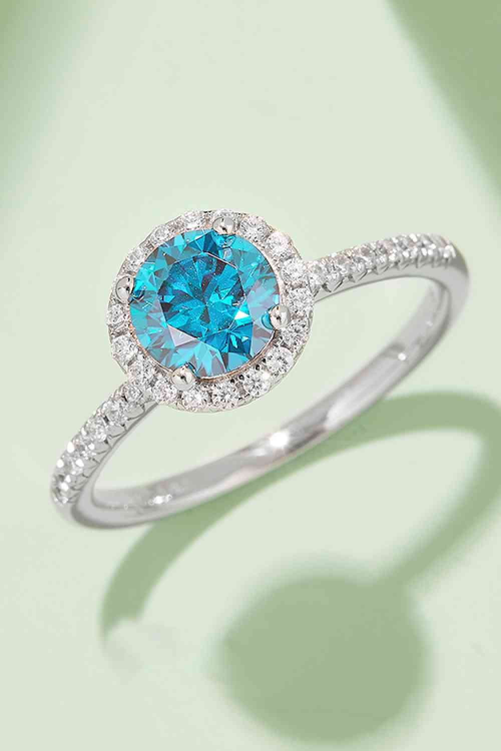 1 Carat Moissanite 925 Sterling Silver Halo Ring - AllIn Computer