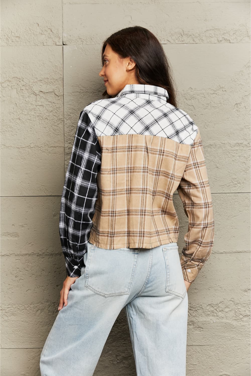 Plaid Long Sleeve Shirt - AllIn Computer