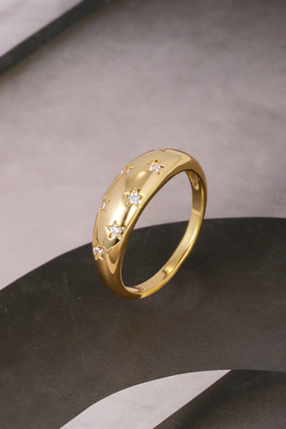 Inlaid Zircon Star Ring - AllIn Computer