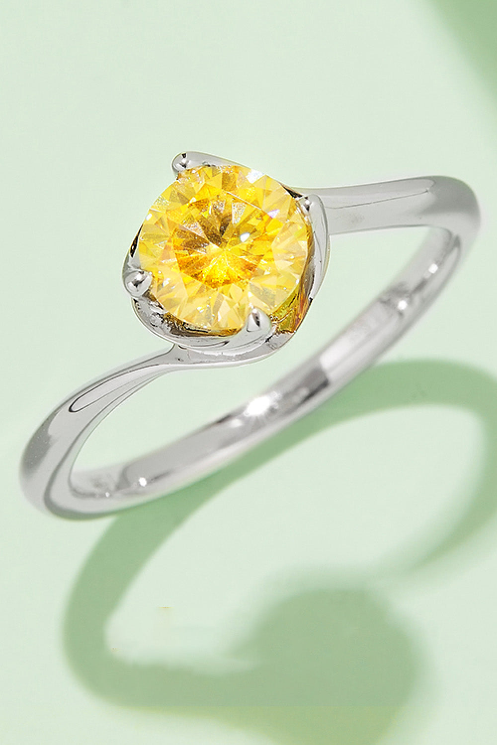 1 Carat Moissanite 925 Sterling Silver Solitaire Ring - AllIn Computer