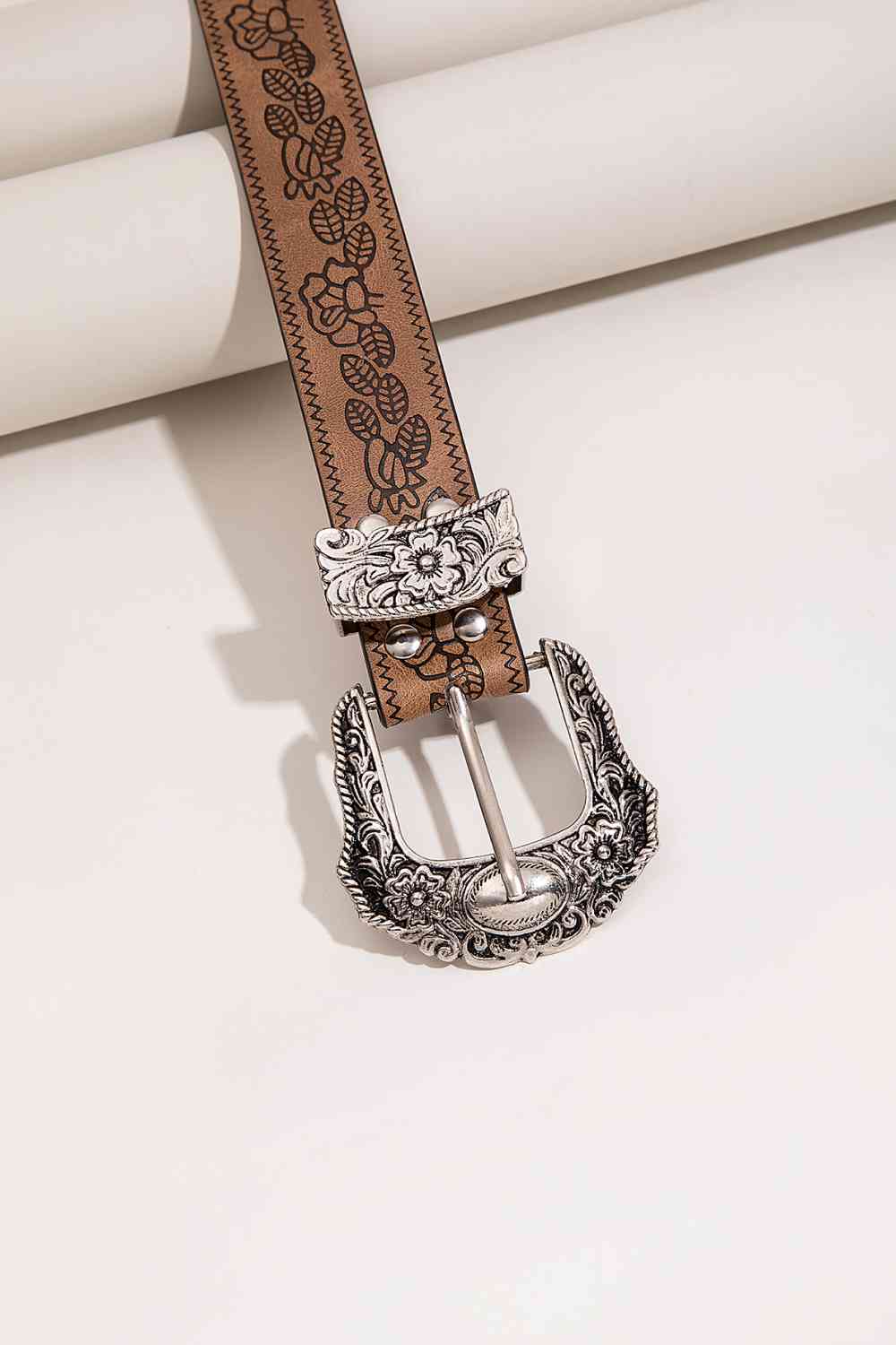 Floral PU Leather Belt - AllIn Computer