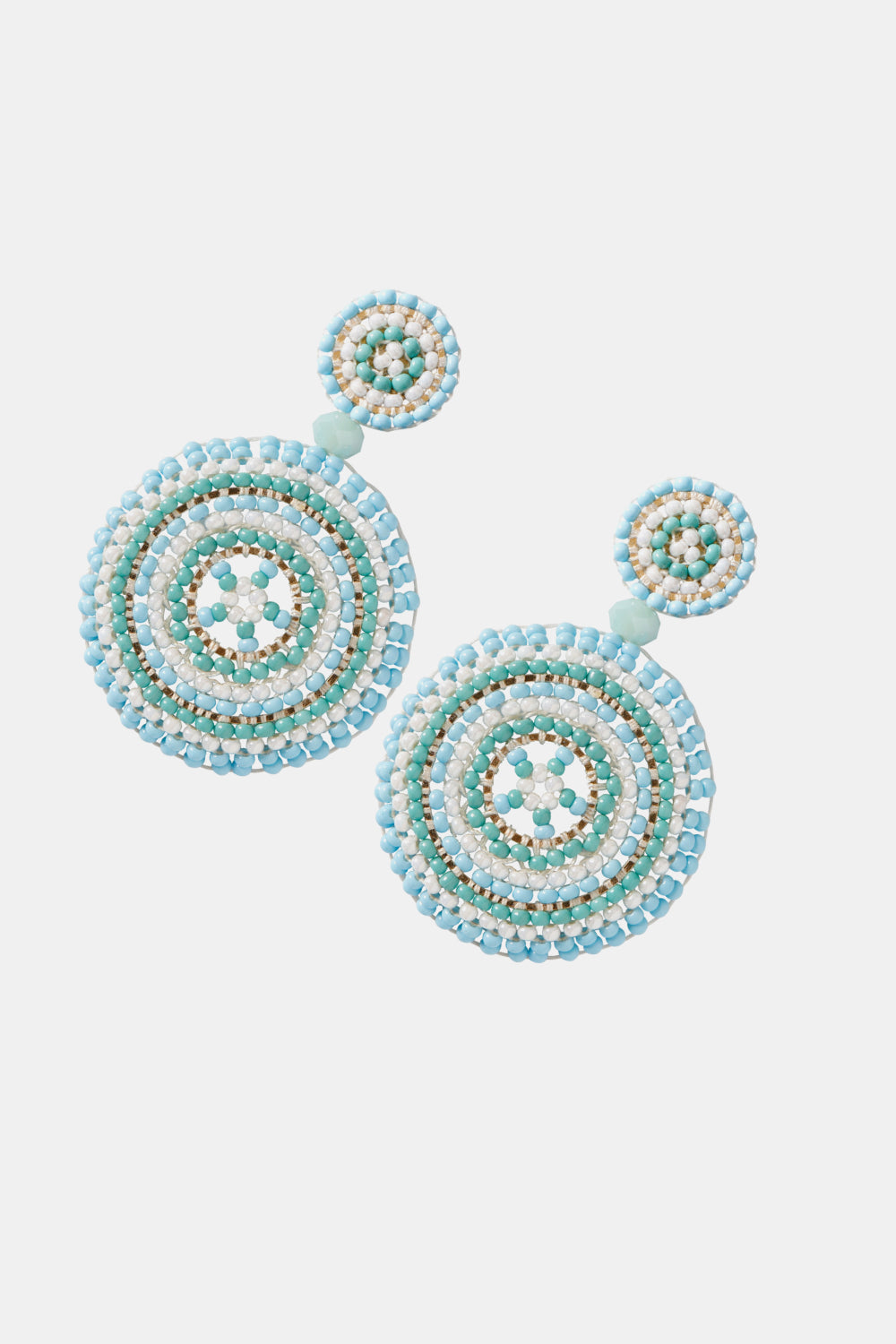 Beaded Boho Style Round Shape Dangle Earrings - AllIn Computer