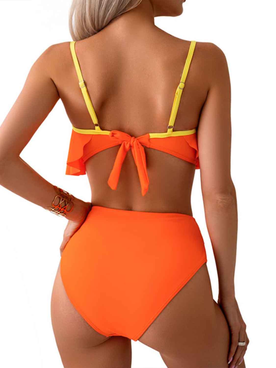 Spaghetti Strap Notched Bikini Set - AllIn Computer