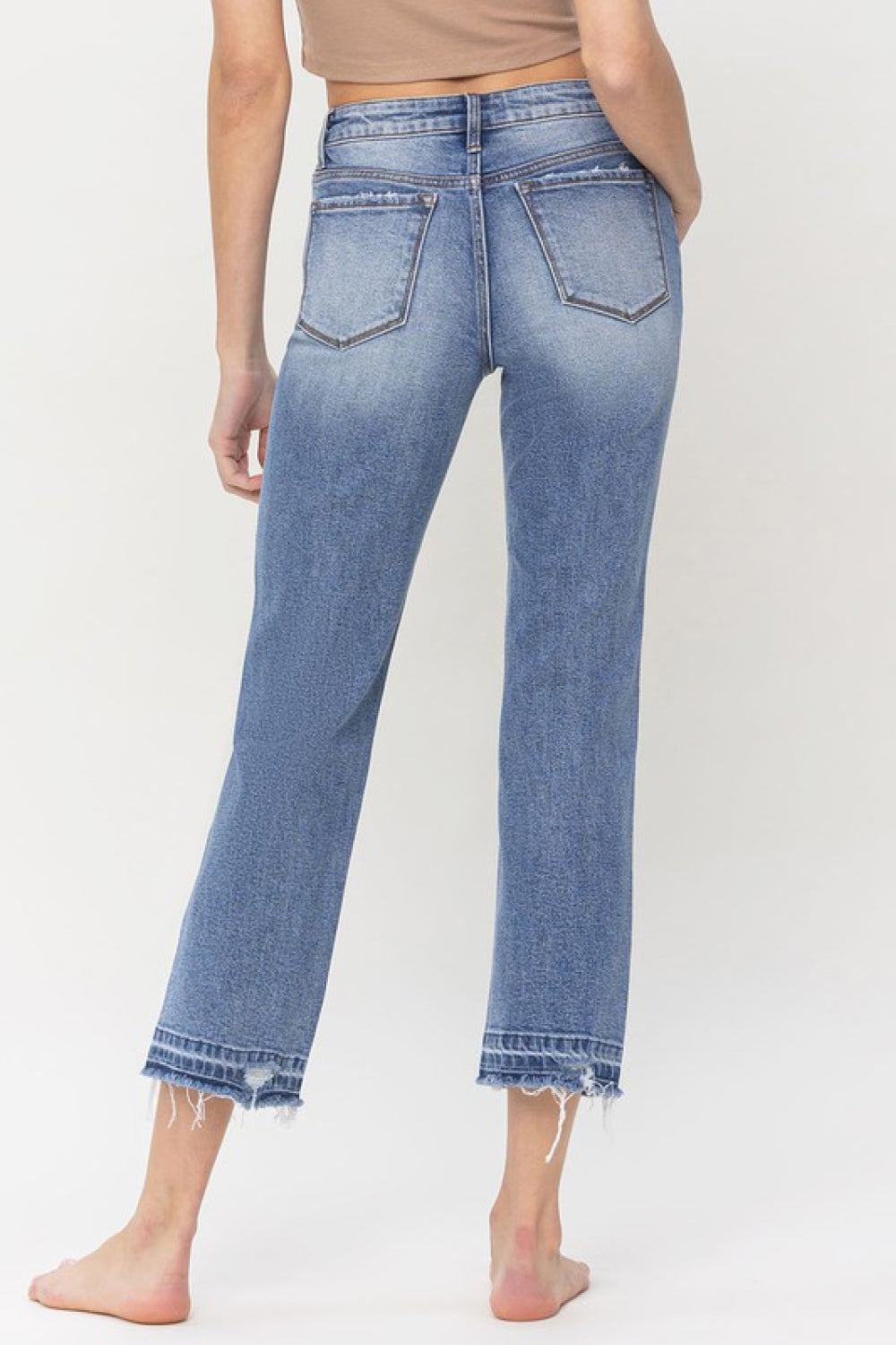 Lovervet Full Size Lena High Rise Crop Straight Jeans - AllIn Computer