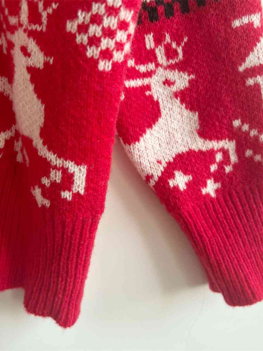 Christmas Element Dropped Shoulder Sweater - AllIn Computer