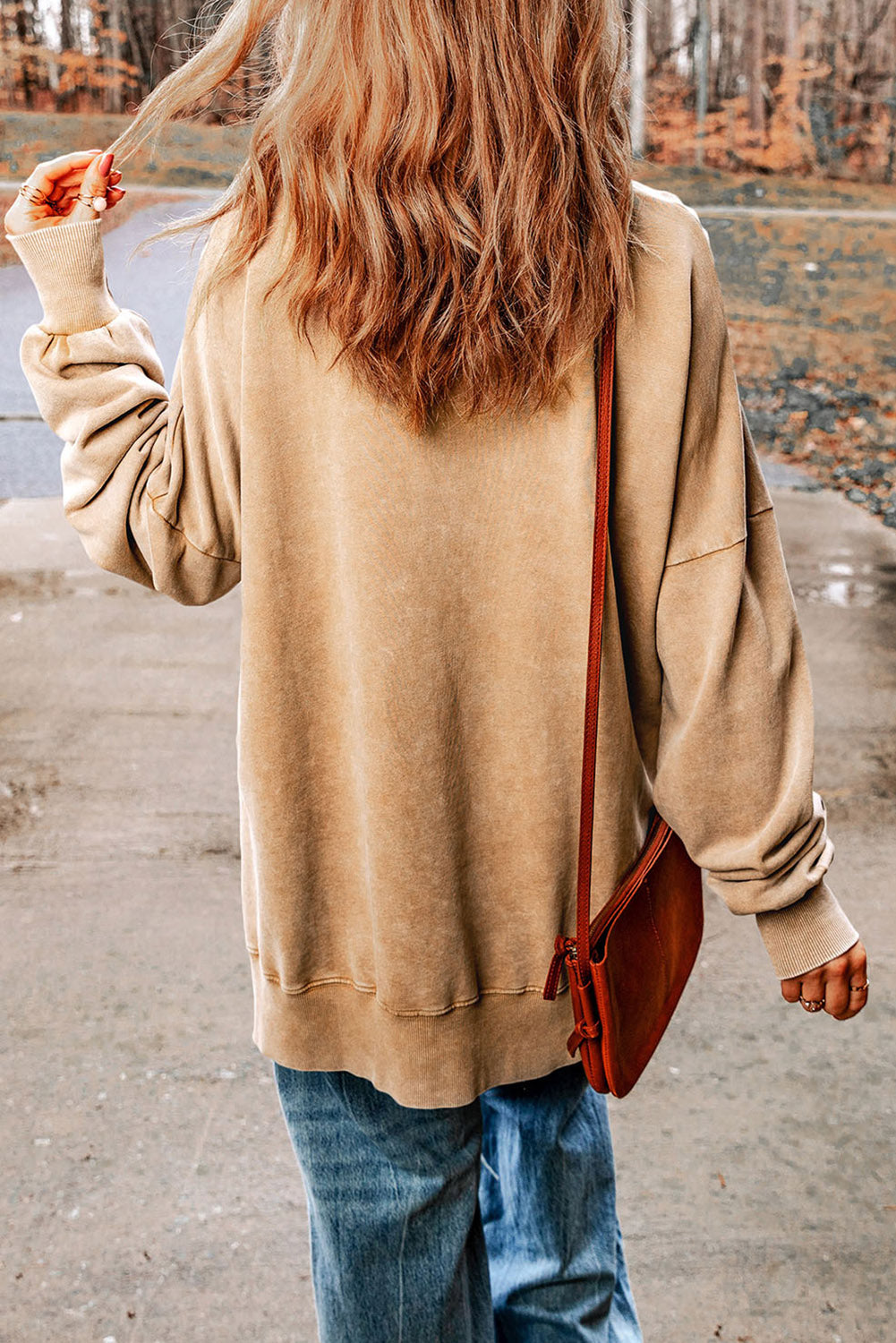 Round Neck Dropped Shoulder HOWDY FALL Graphic Sweatshirt - AllIn Computer