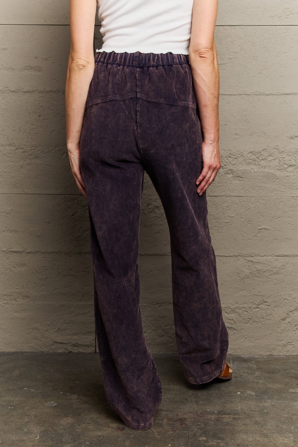 POL Leap Of Faith Corduroy Straight Fit Pants in Midnight Navy - AllIn Computer