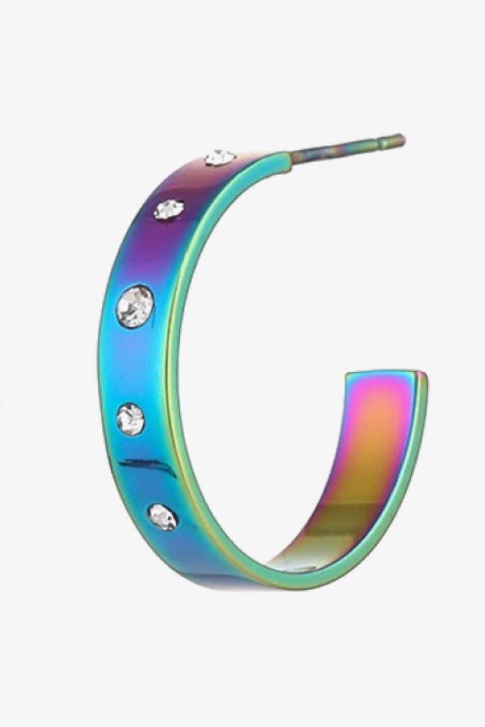 Multi-Colored C-Hoop Earrings - AllIn Computer
