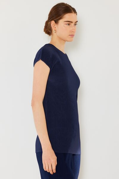 Marina West Swim Rib Pleated Cap Sleeve Top - AllIn Computer