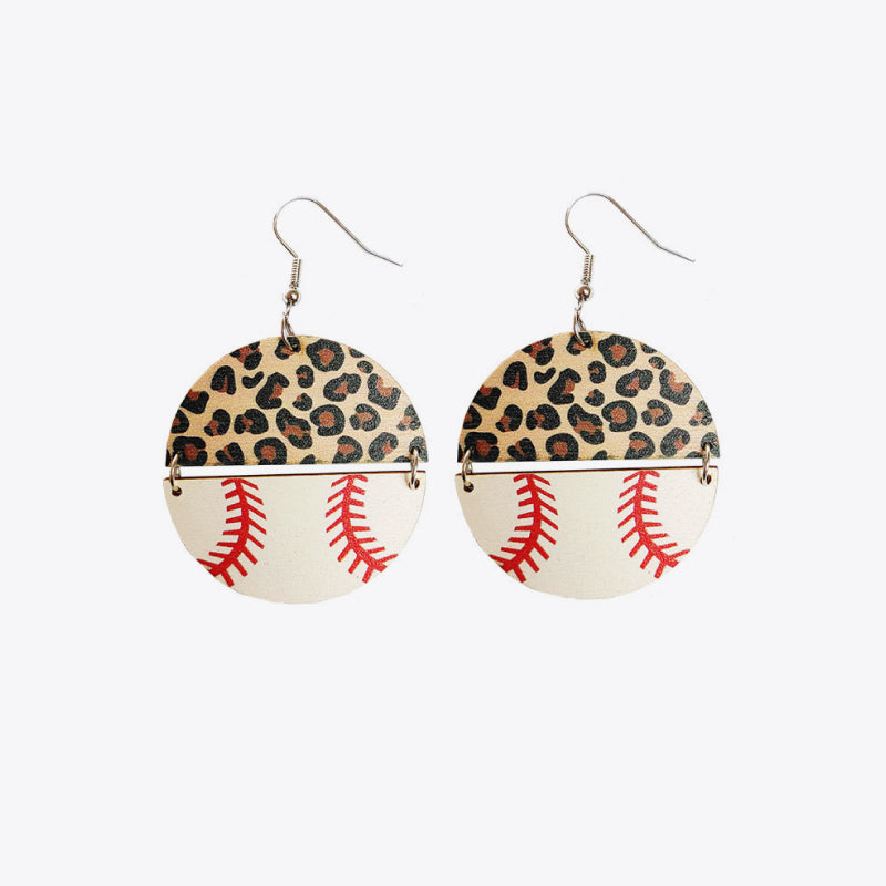 Round Shape Wooden Dangle Earrings - AllIn Computer