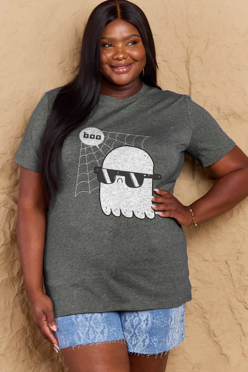 Simply Love Full Size BOO Graphic Cotton T-Shirt - AllIn Computer