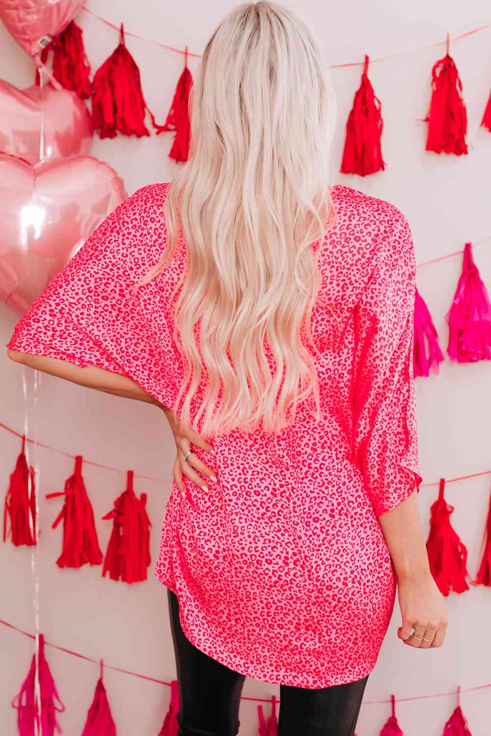 Leopard V-Neck Top - AllIn Computer
