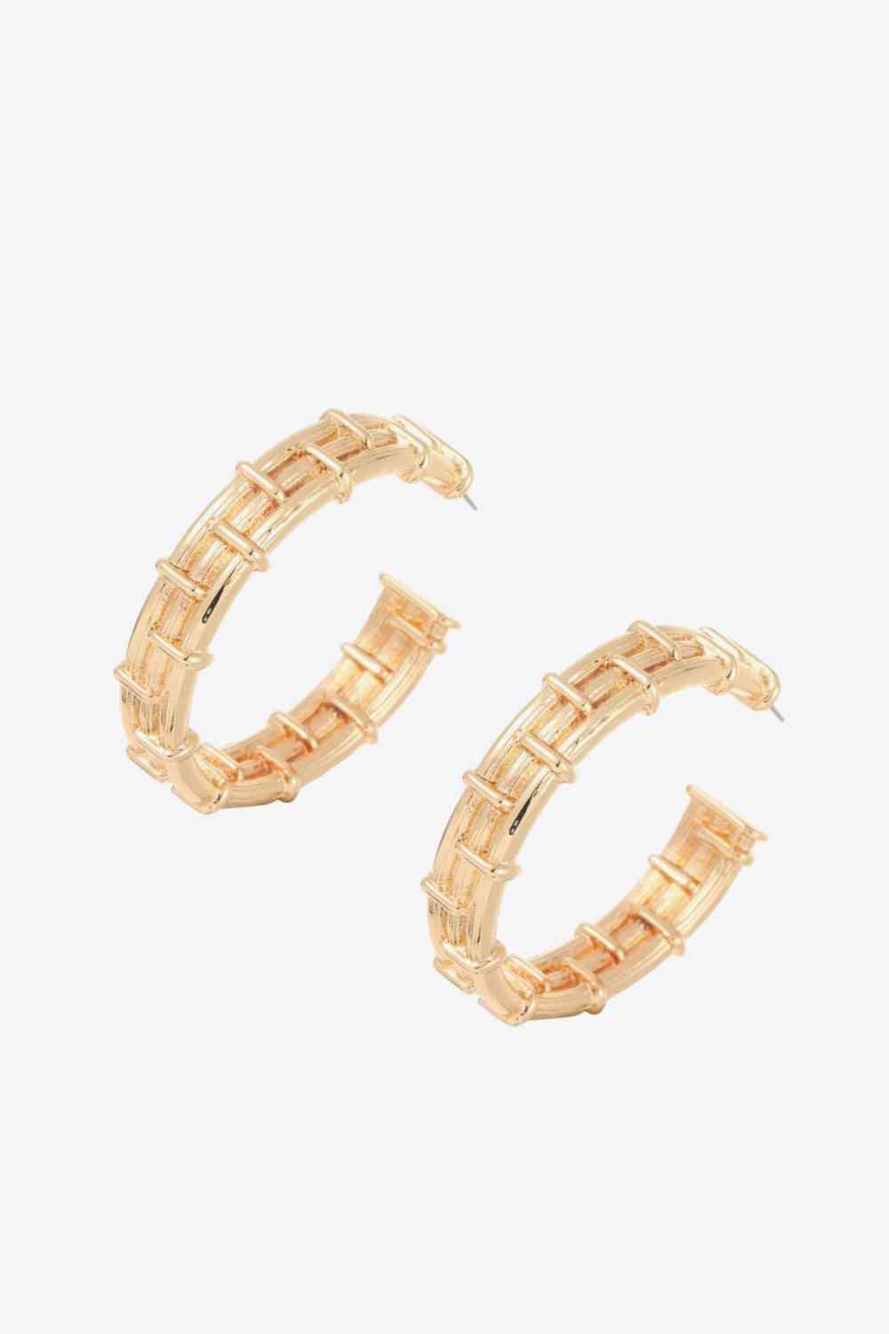 18K Gold-Plated Alloy C-Hoop Earrings - AllIn Computer