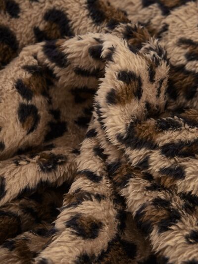 Leopard Open Front Hooded Jacket - AllIn Computer
