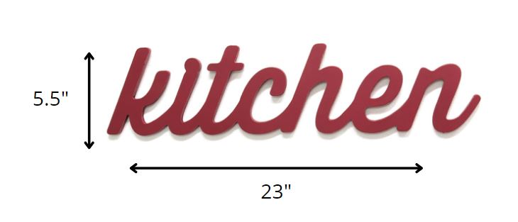 Red Kitchen Wood Word Decor - AllIn Computer