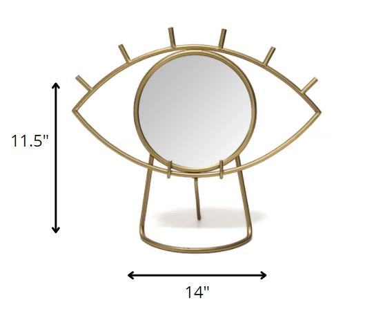 Bohemian Golden Eye Tabletop Mirror - AllIn Computer