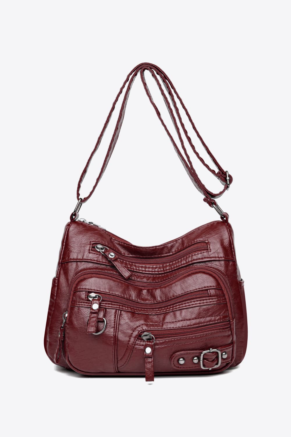 Multi-Pocket PU Leather Crossbody Bag - AllIn Computer