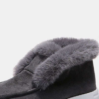 Furry Suede Snow Boots - AllIn Computer