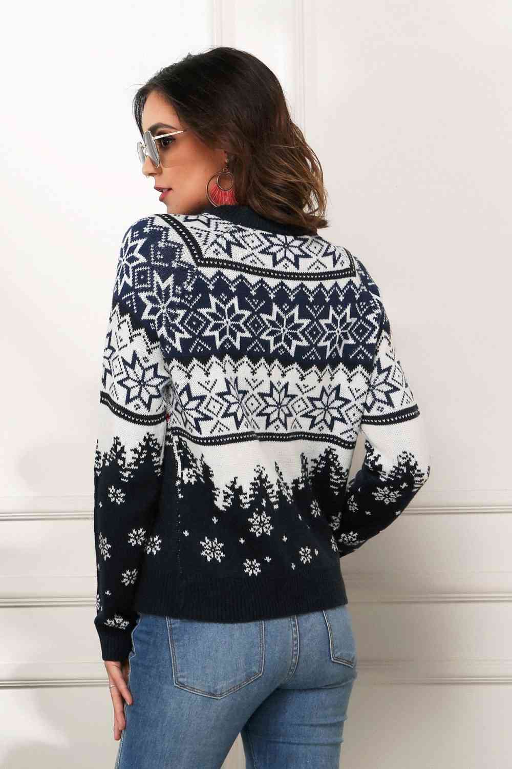 HAPPY Christmas Raglan Sleeve Sweater - AllIn Computer
