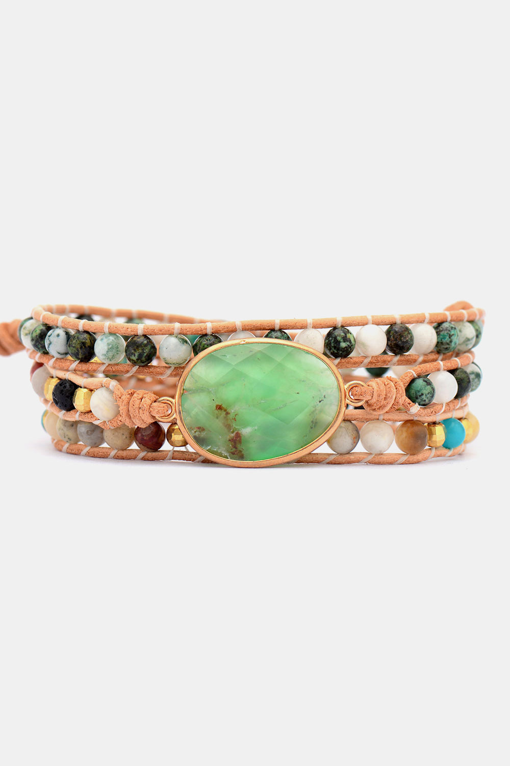 Natural Stone & Agate Layered Bracelet - AllIn Computer