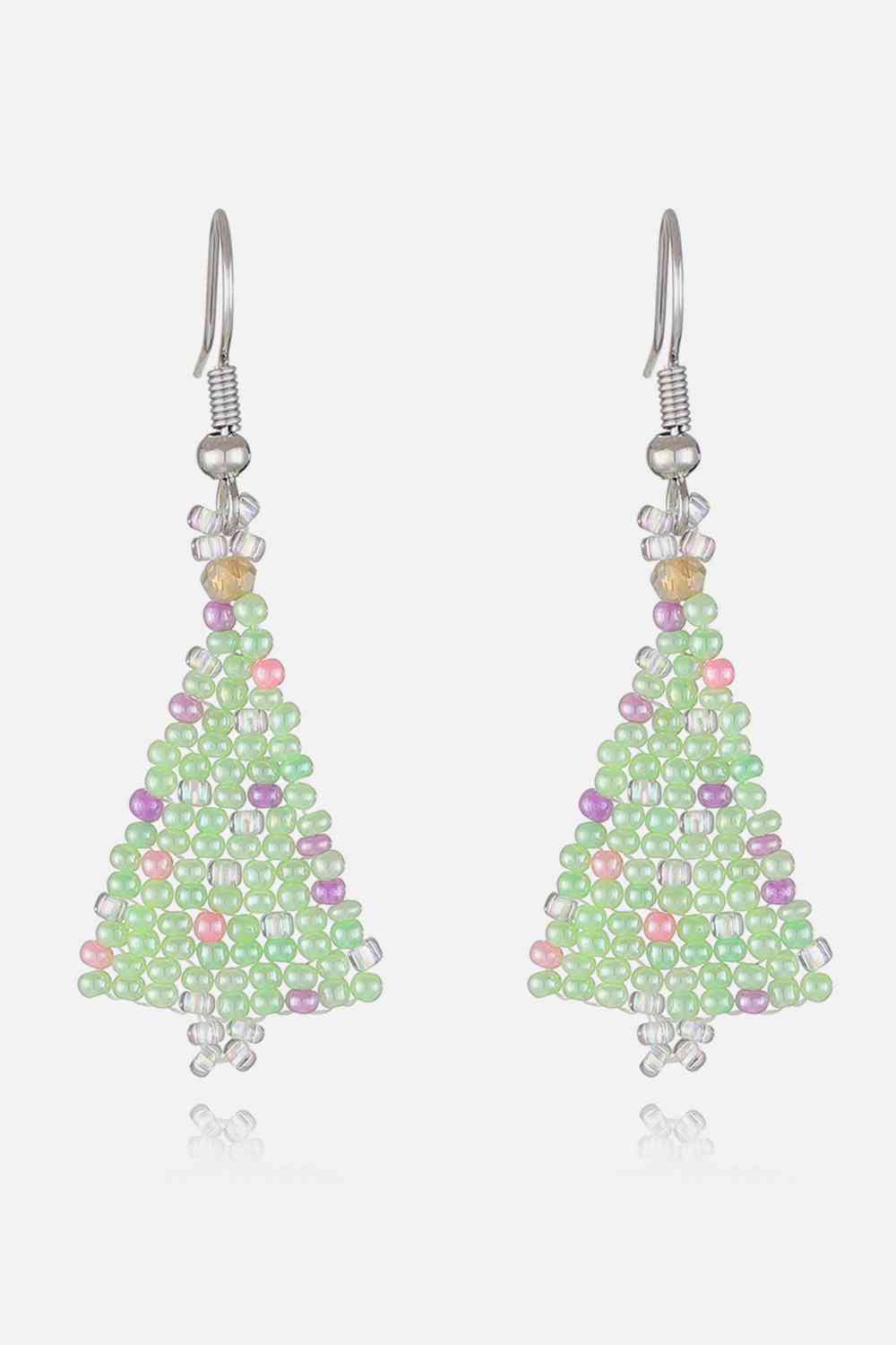 Beaded Christmas Tree Earrings - AllIn Computer