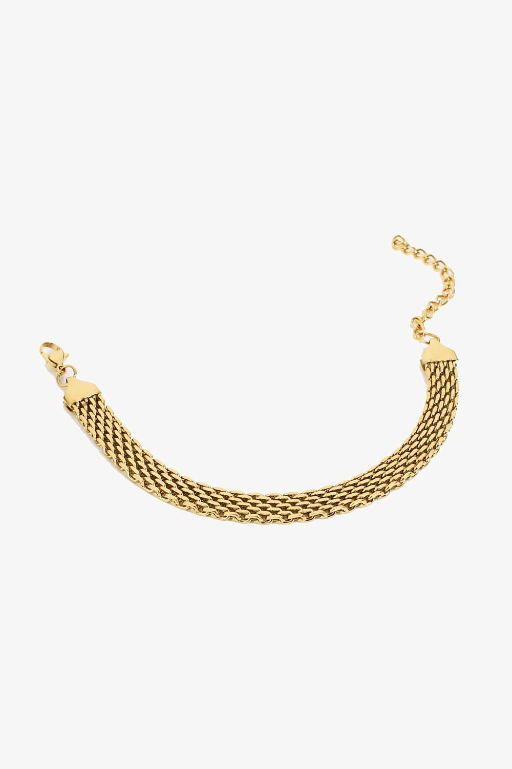 18K Gold-Plated Wide Chain Bracelet - AllIn Computer