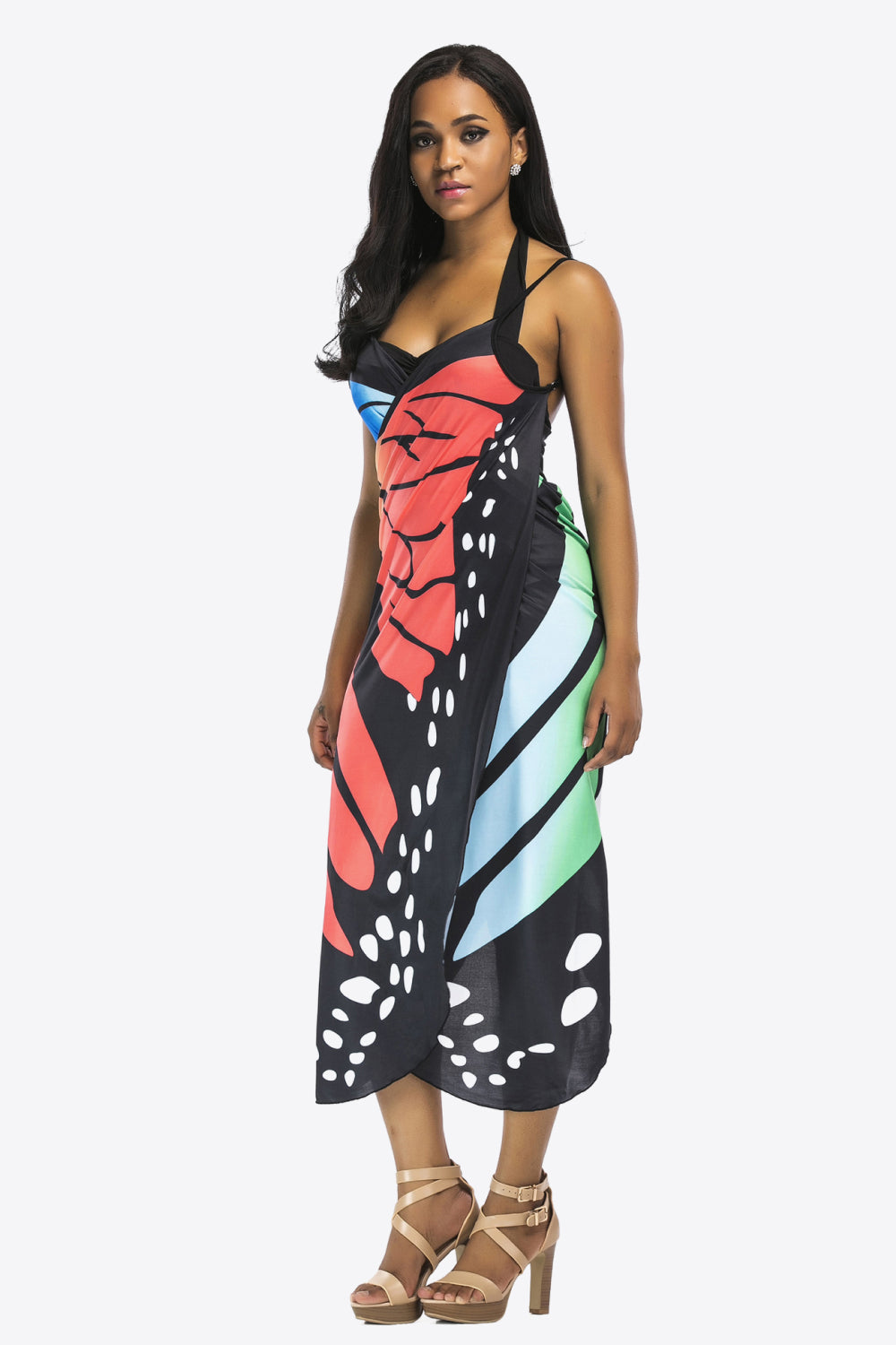 Butterfly Spaghetti Strap Cover Up - AllIn Computer