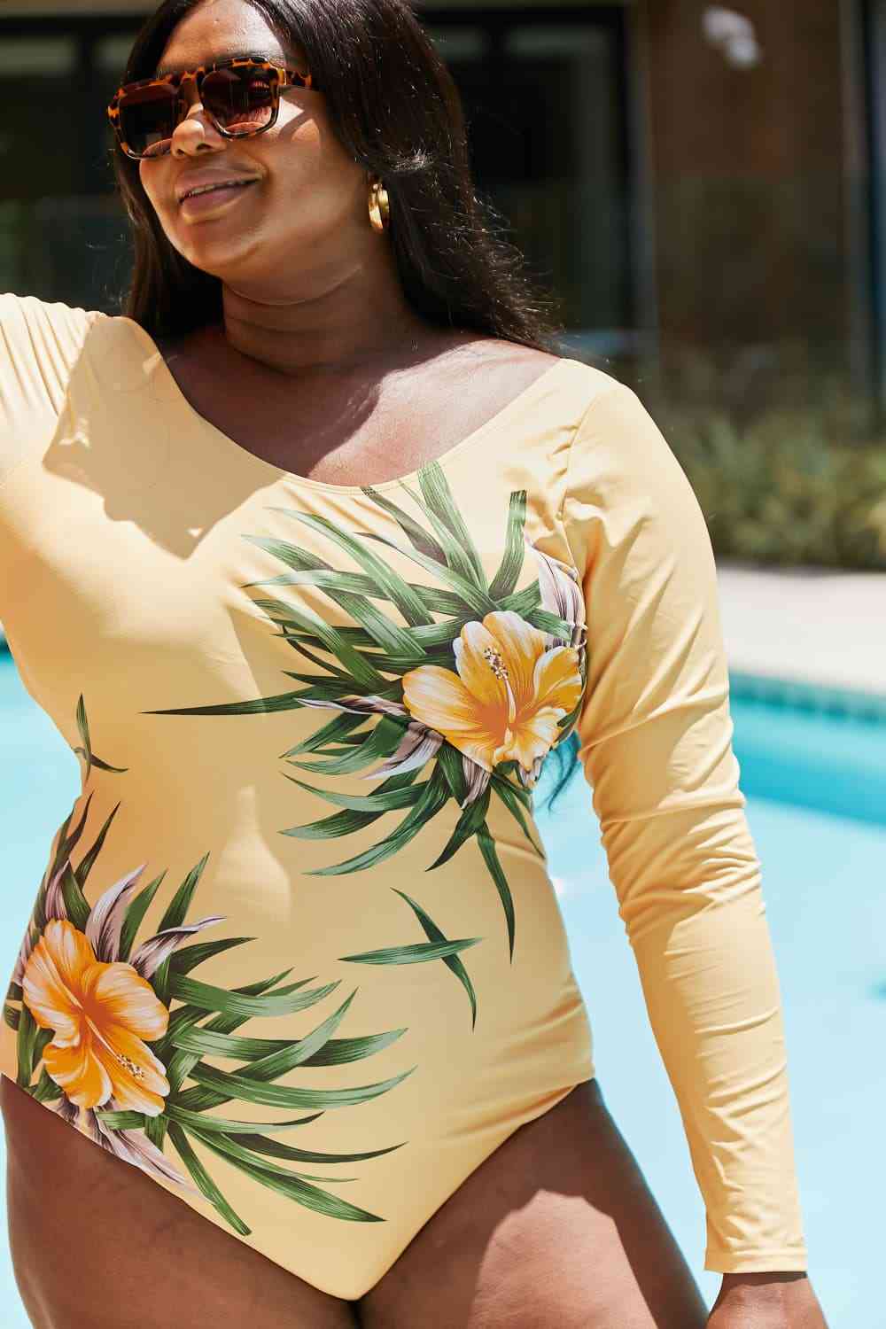 Marina West Swim Cool Down Longsleeve One-Piece Swimsuit - AllIn Computer