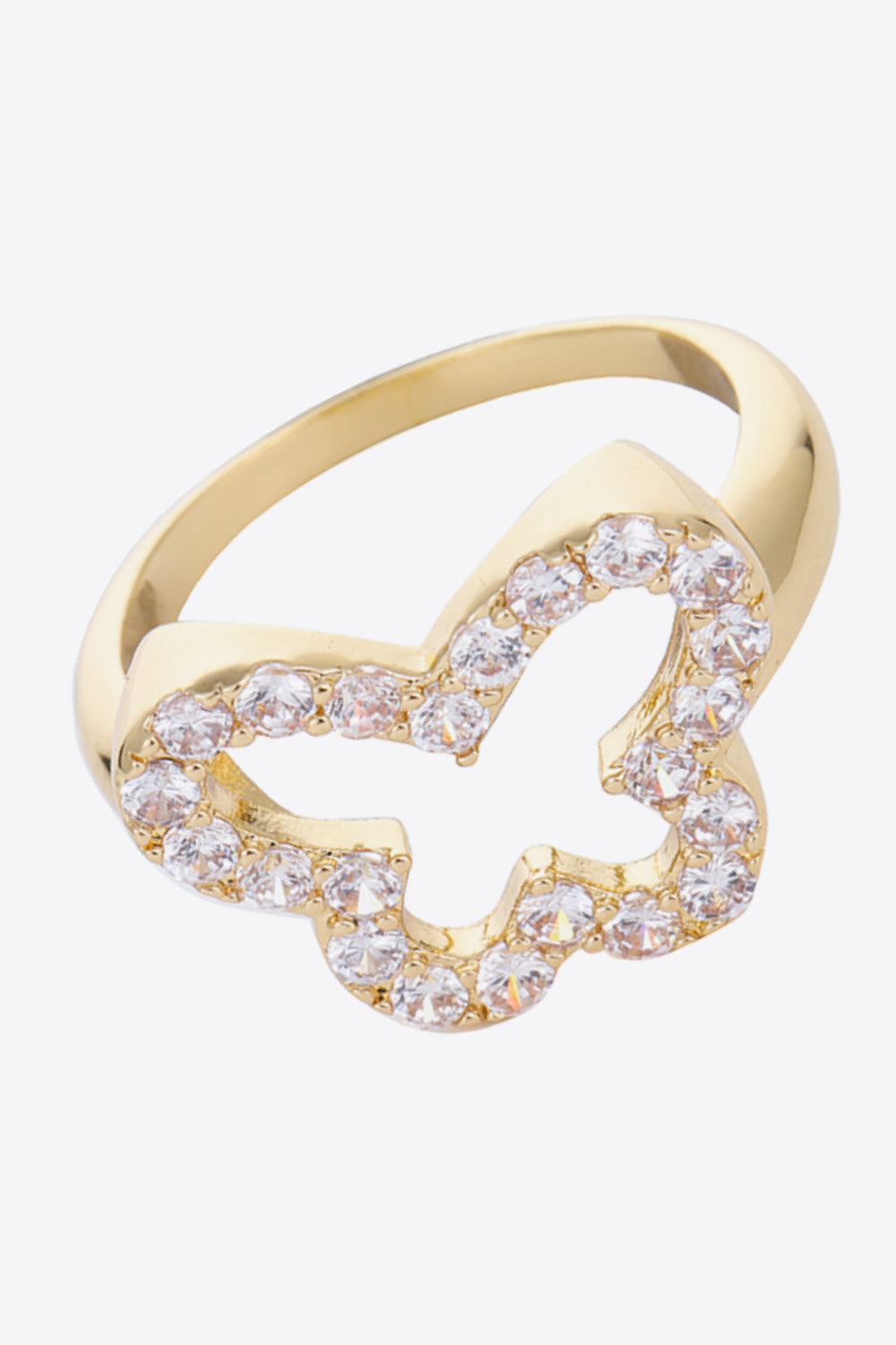 Rhinestone Butterfly-Shaped Ring - AllIn Computer