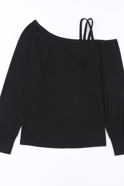 Off-Shoulder Spaghetti Strap Blouse - AllIn Computer