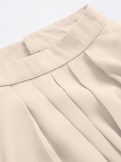 Mock Neck Lantern Sleeve Shirt - AllIn Computer