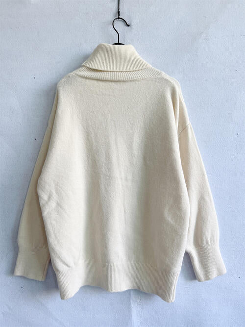 Turtleneck Long Sleeve Sweater - AllIn Computer