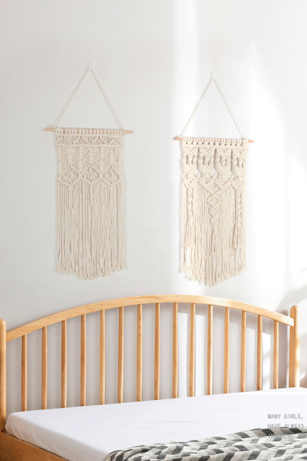 Macrame Bohemian Hand Woven Fringe Hanging Wall Piece - AllIn Computer