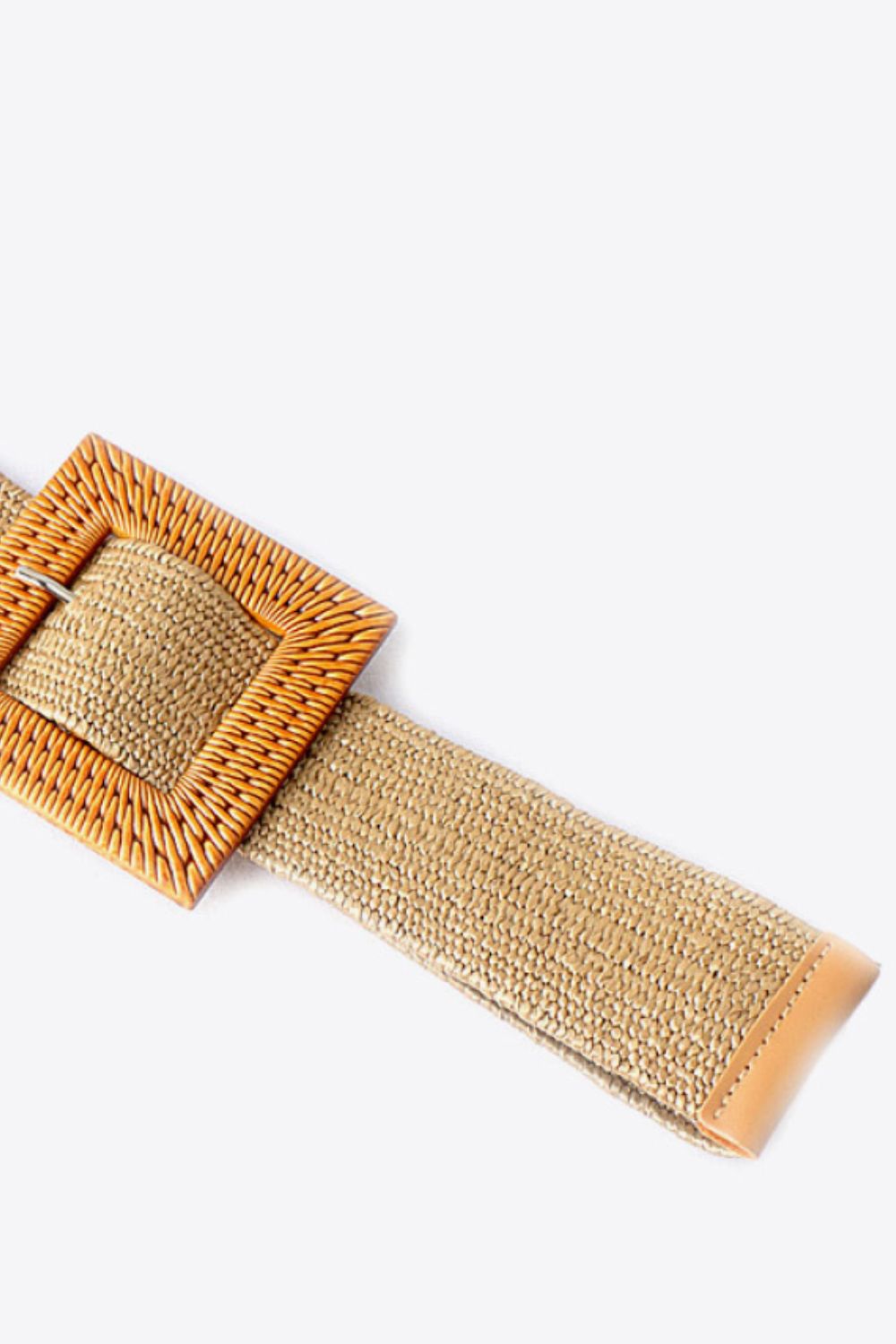 Square Buckle Elastic Braid Belt - AllIn Computer