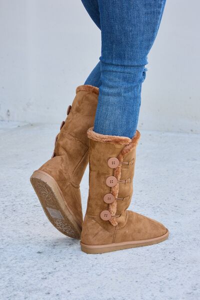 Forever Link Warm Fur Lined Flat Boots - AllIn Computer