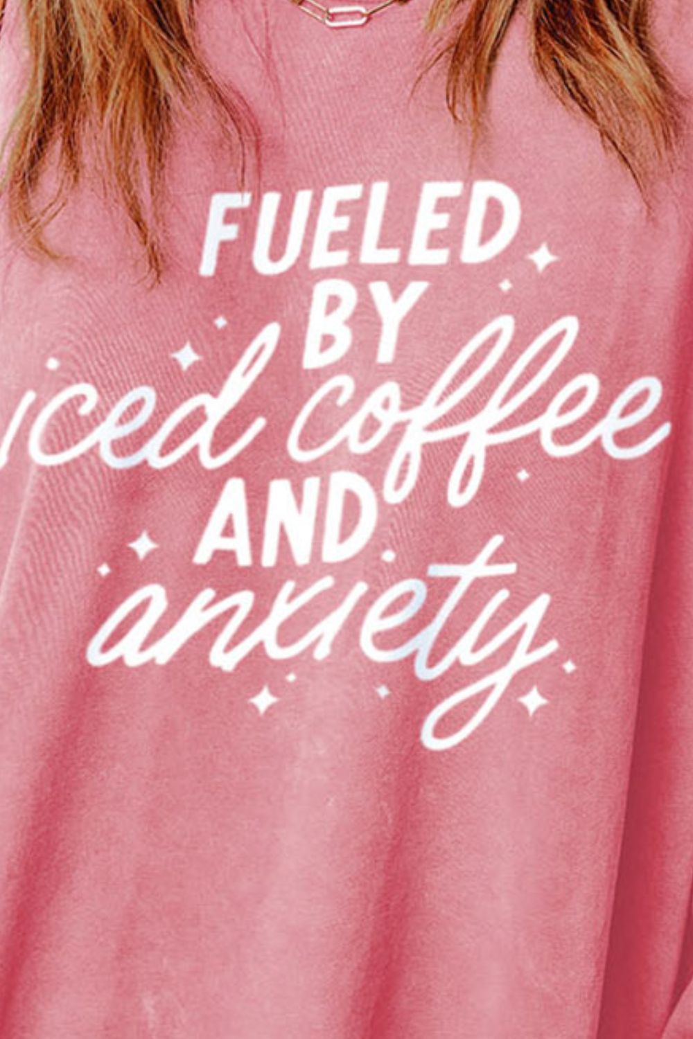 Slogan Graphic Dropped Shoulder Slit Sweatshirt - AllIn Computer