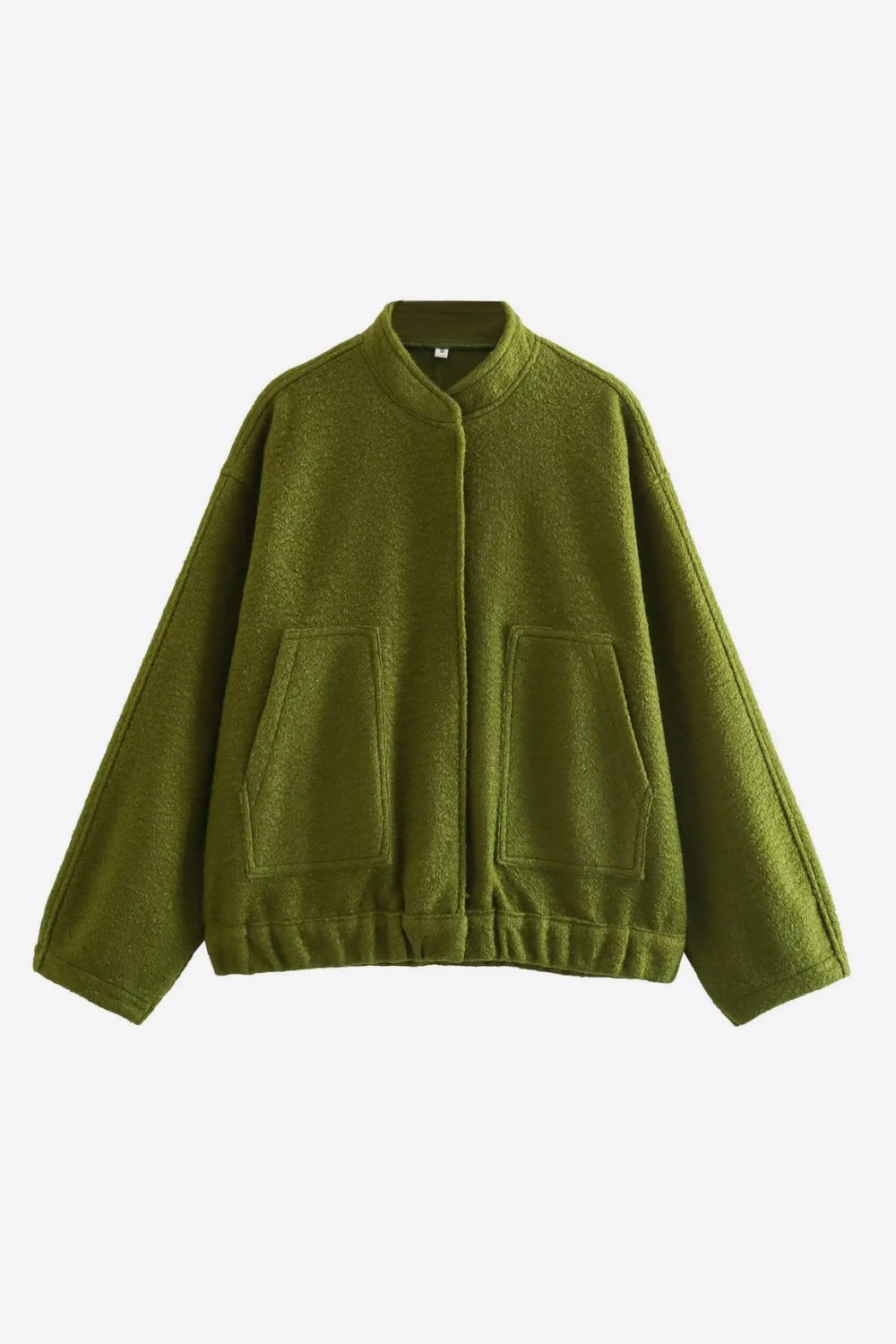 Snap Down Dropped Shoulder Jacket - AllIn Computer