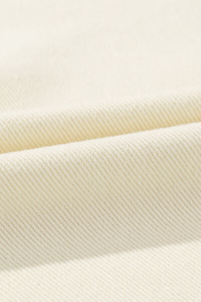 Studded Button Up Collared Neck Denim Jacket - AllIn Computer