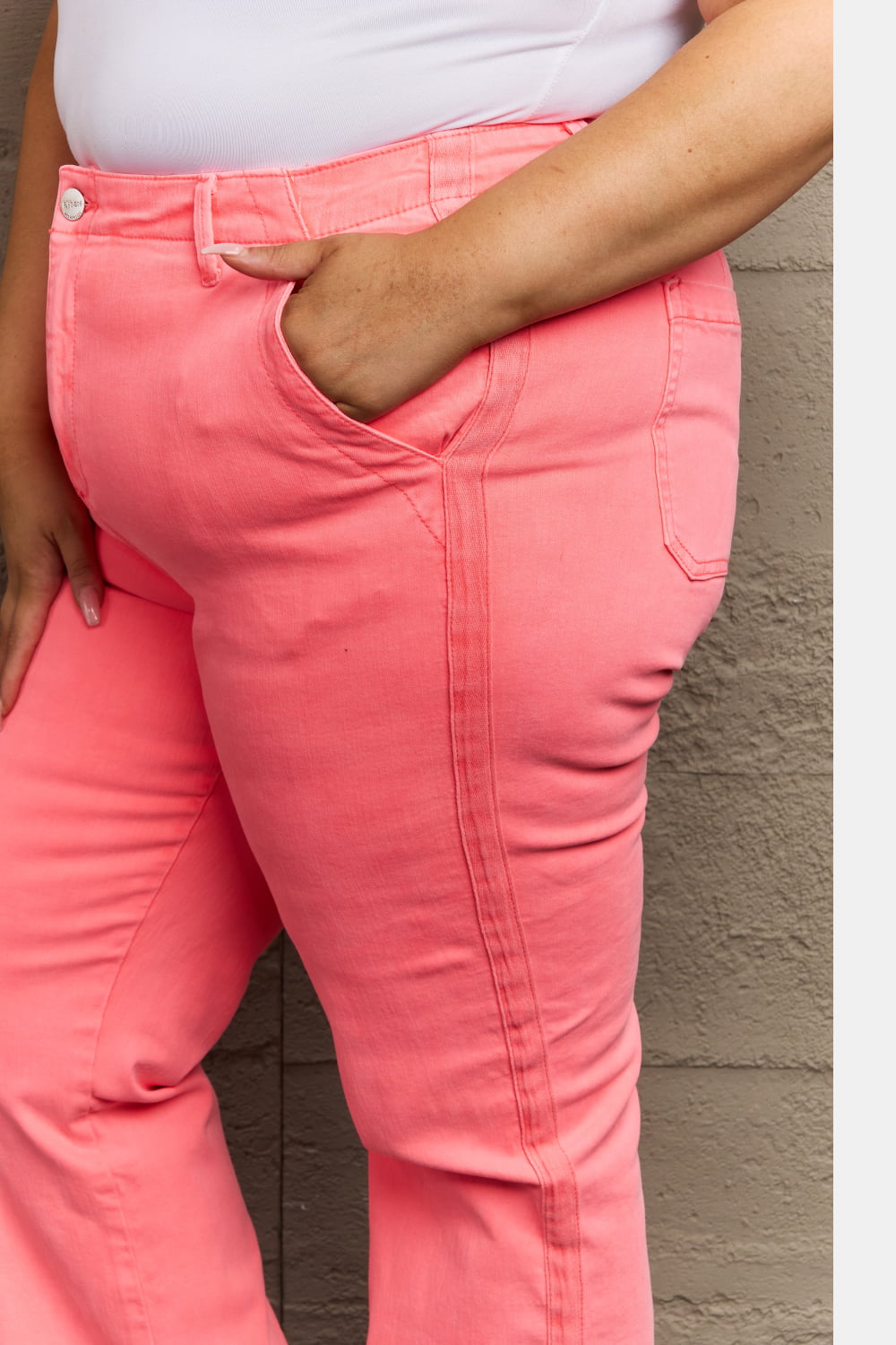 RISEN Kenya Full Size High Waist Side Twill Straight Jeans - AllIn Computer