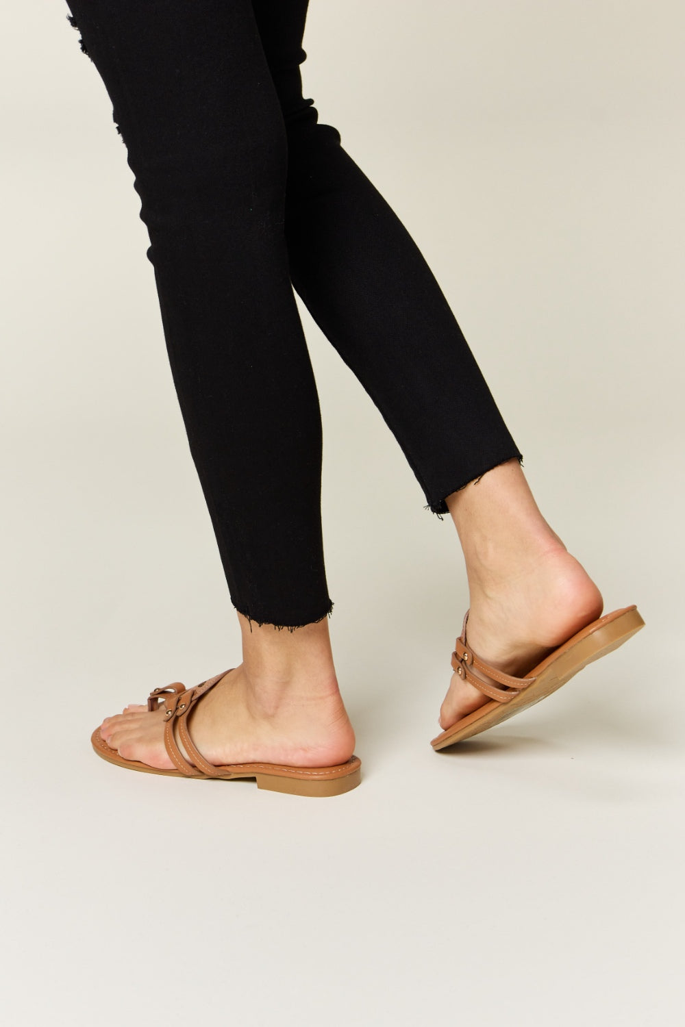 Forever Link Cutout PU Leather Open Toe Sandals - AllIn Computer