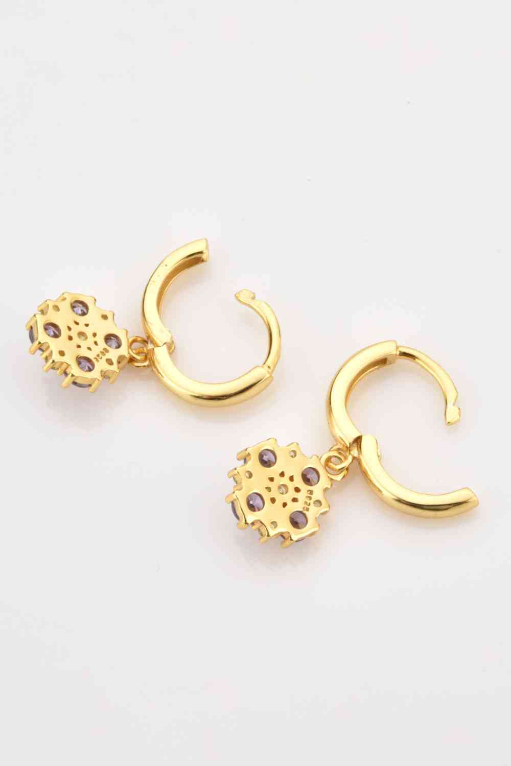 Inlaid Zircon 925 Sterling Silver Drop Earrings - AllIn Computer