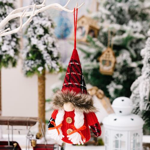 2-Piece Christmas Plaid Faceless Doll Hanging Widgets - AllIn Computer