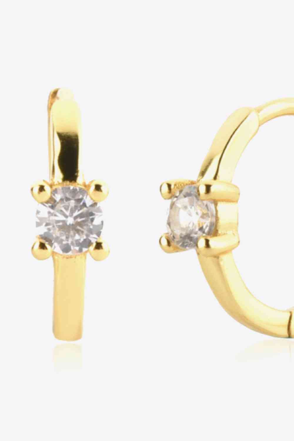 Zircon 925 Sterling Silver Huggie Earrings - AllIn Computer