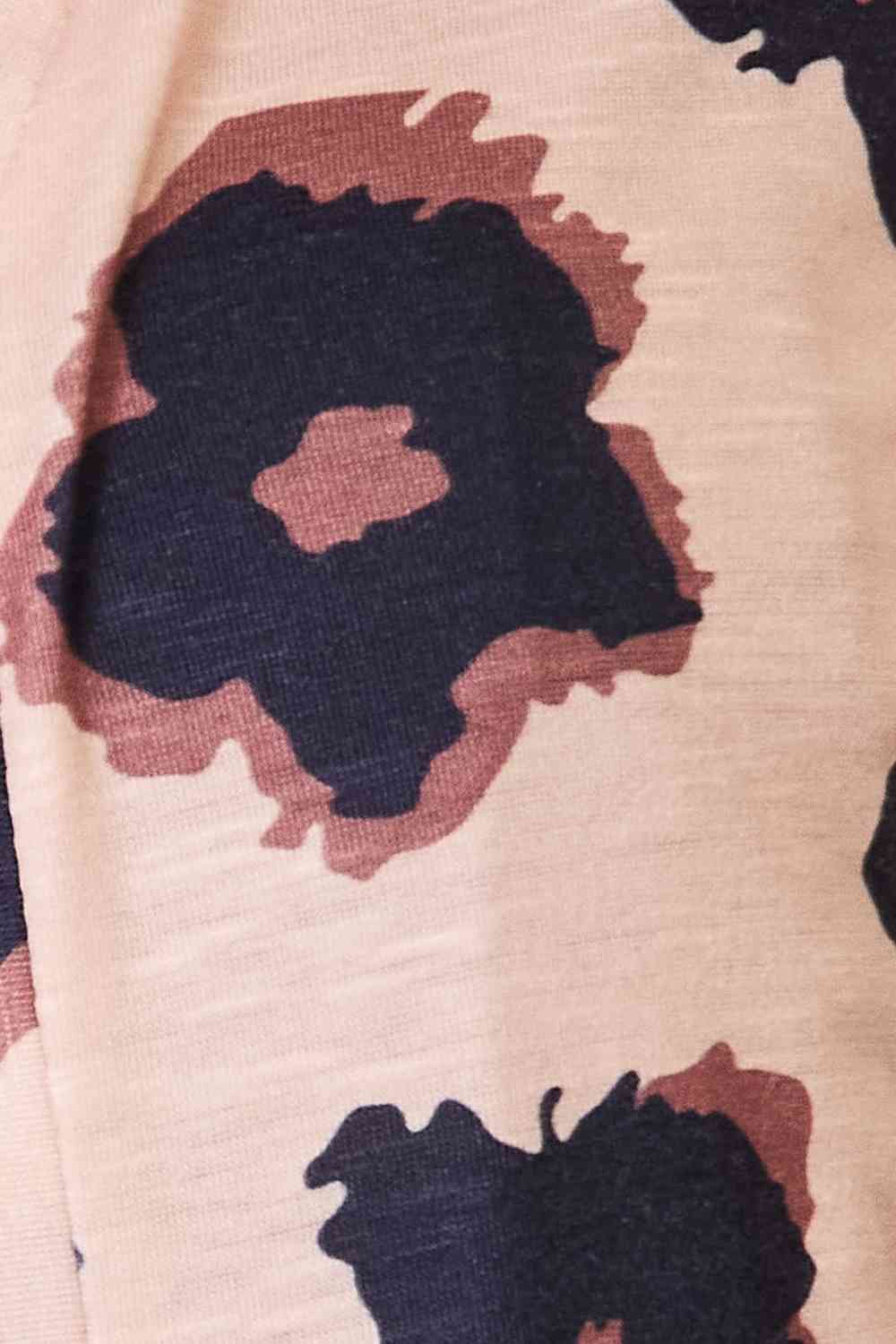 Double Take Printed Button-Front Longline Cardigan - AllIn Computer