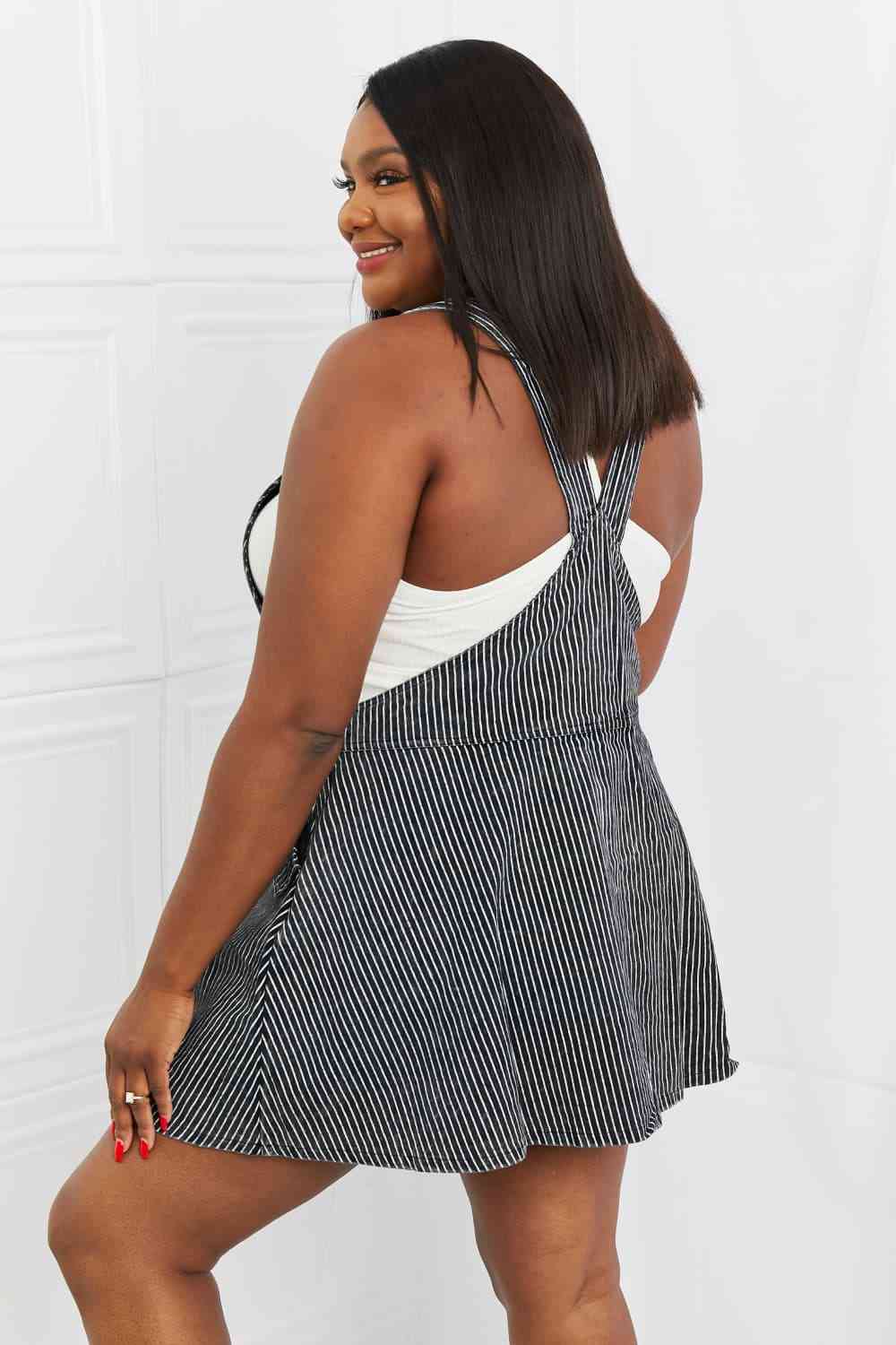 White Birch To The Park Full Size Overall Dress in Black - AllIn Computer