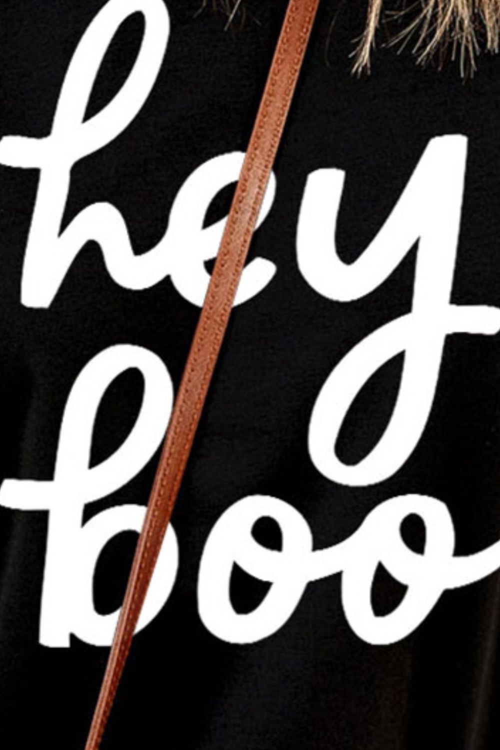 HEY BOO Graphic Round Neck T-Shirt - AllIn Computer